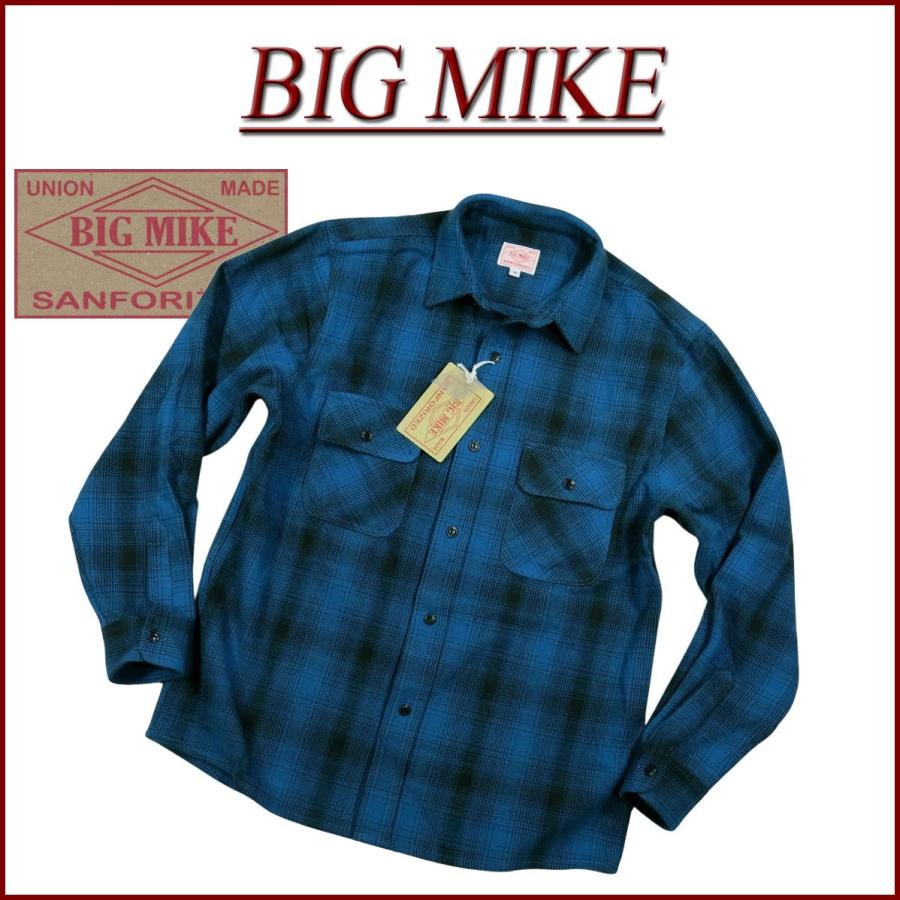 BIG MIKE（ビッグマイク） 復刻 長袖 オンブレチェック ヘビー
