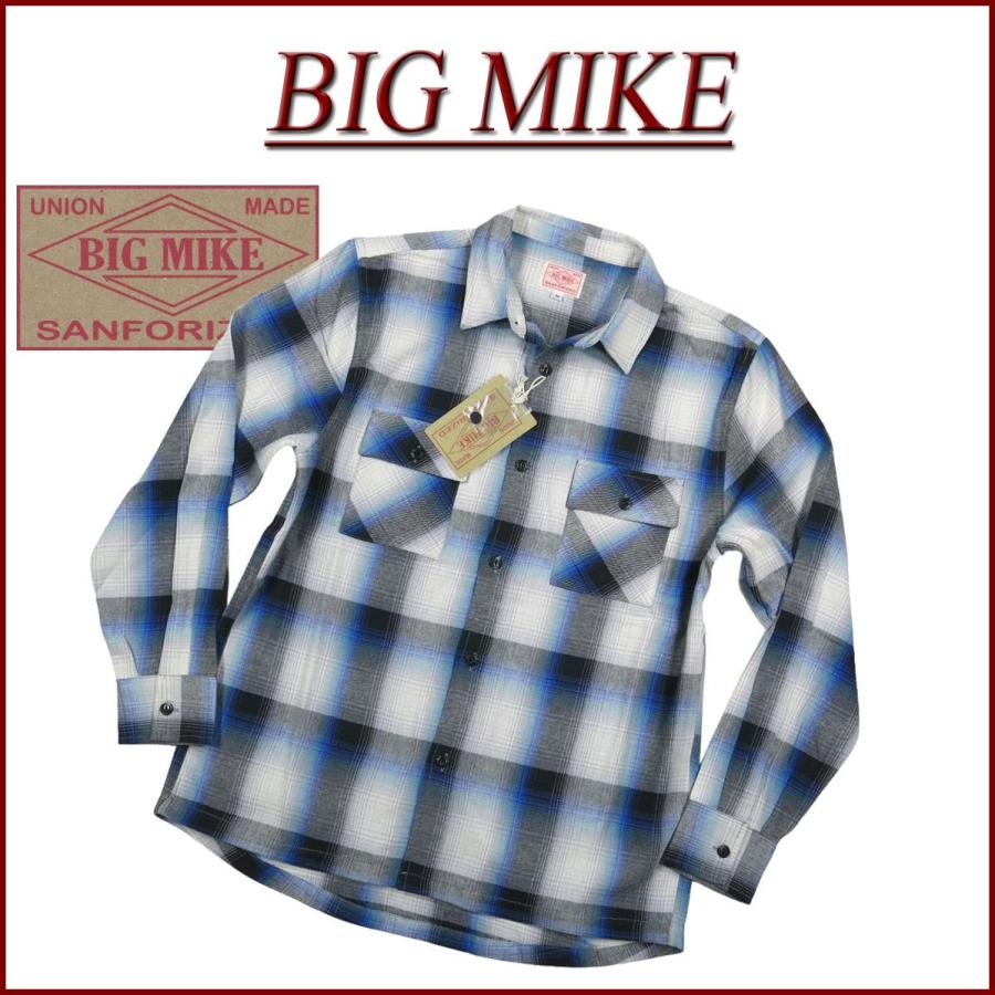 BIG MIKE（ビッグマイク） 復刻 オンブレチェック 長袖 ライト