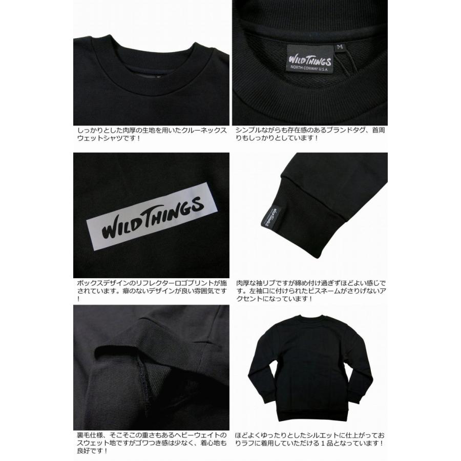 WILD THINGS ワイルドシングス REF CREW リフレクタープリント スウェットシャツ WT21136N｜jtwoshop｜06