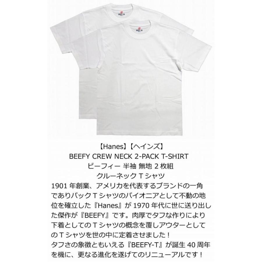 Hanes ヘインズ BEEFY Tee ビーフィー 半袖 無地 2枚組 クルーネック パックTシャツ H5180-2｜jtwoshop｜08