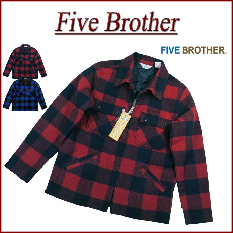 FIVE BROTHER ファイブブラザー バッファローチェック C.P.O ウールジャケット 150801｜jtwoshop