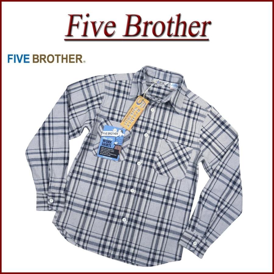 FIVE BROTHER ファイブブラザー チェック 長袖 エクストラ ヘビーネルシャツ 151950 :jd223:JTWO - 通販