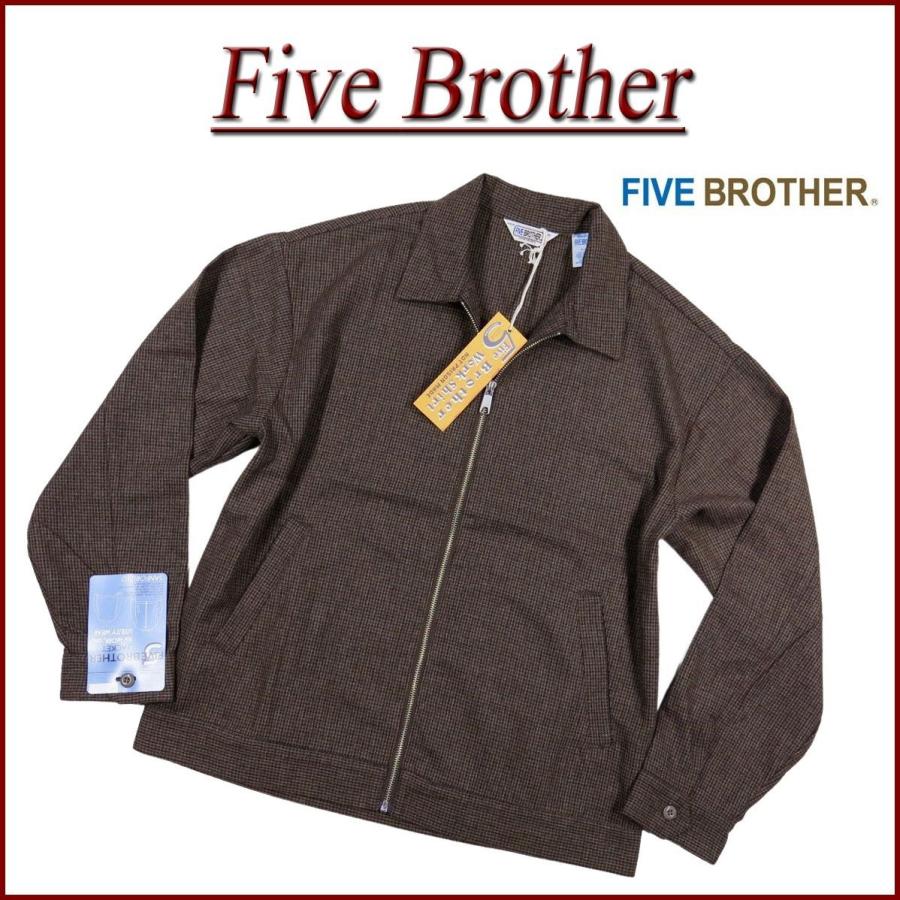 FIVEBROTHER（ファイブブラザー） WOOL BLEND ZIP WORK JACKET 千鳥格