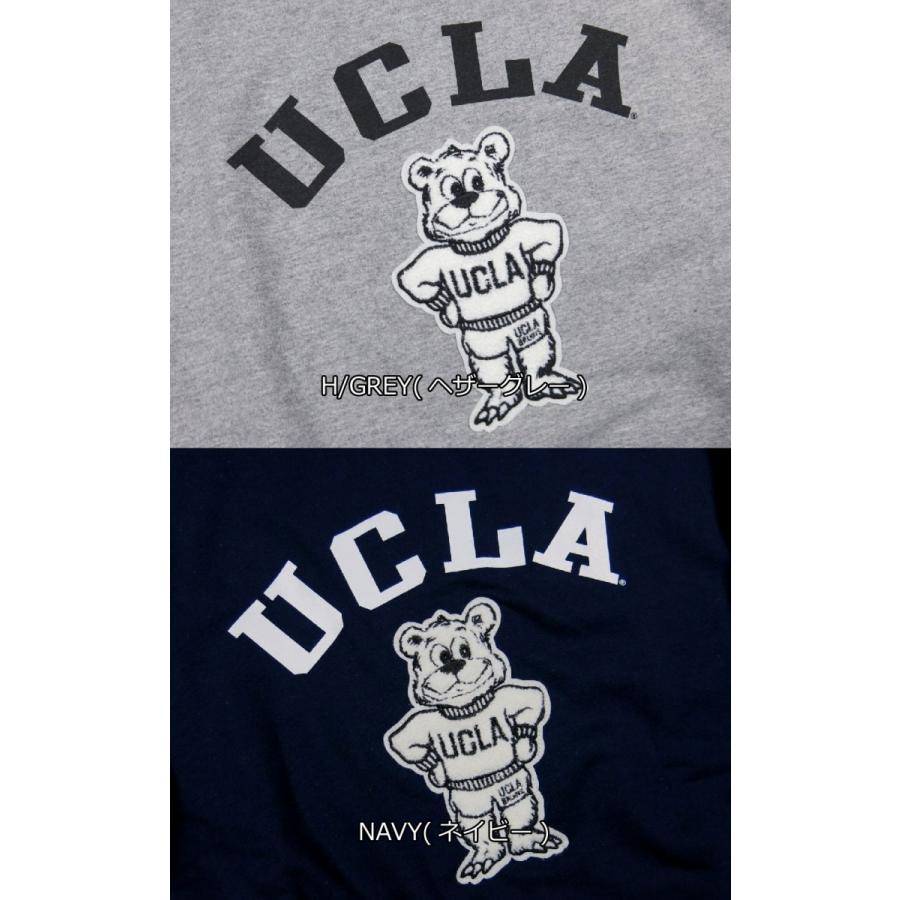 UCLA ユーシーエルエー カレッジプリント さがら刺繍 裏起毛 スウェットシャツ UCLA-0519｜jtwoshop｜05