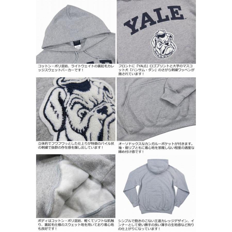 HOUSTON YALE イエール大学 カレッジプリント さがら刺繍 裏起毛 プル  