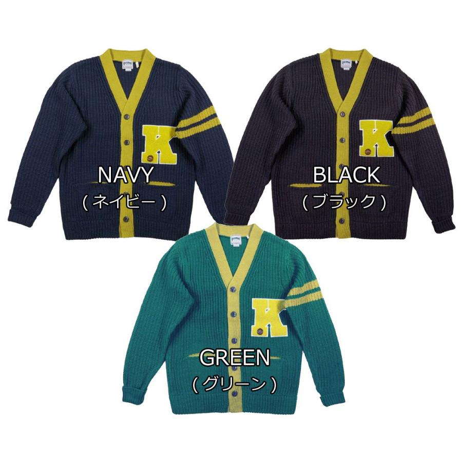 HOUSTON（ヒューストン） さがら刺繍 バイカラー ローゲージ ニット