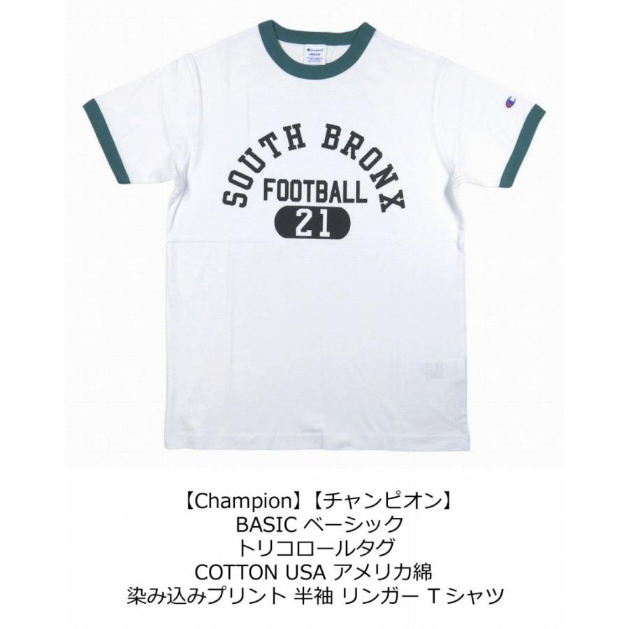 Champion（チャンピオン） トリコロールタグ カレッジプリント 半袖