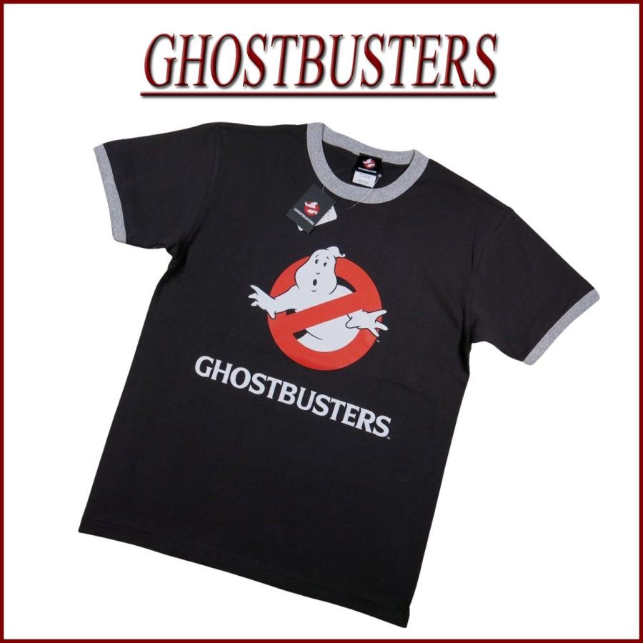GHOSTBUSTERS ゴーストバスターズ ロゴプリント 半袖 リンガーTシャツ