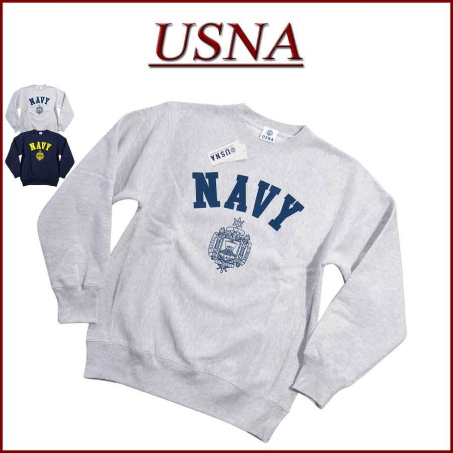 USNA NAVY ヘビーウェイト 長袖 スウェットシャツ USNA-014 : JTWO