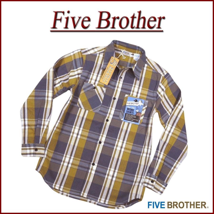 FIVEBROTHER（ファイブブラザー） マドラスチェック 長袖 ヘビー