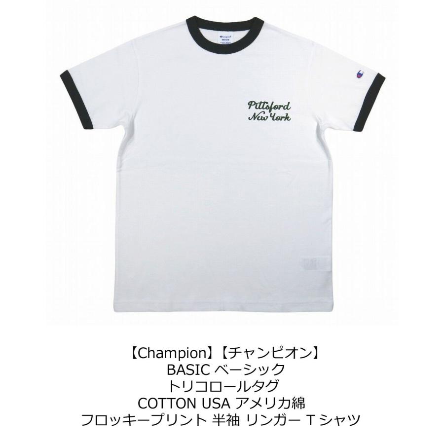 Champion（チャンピオン） トリコロールタグ カレッジプリント 半袖