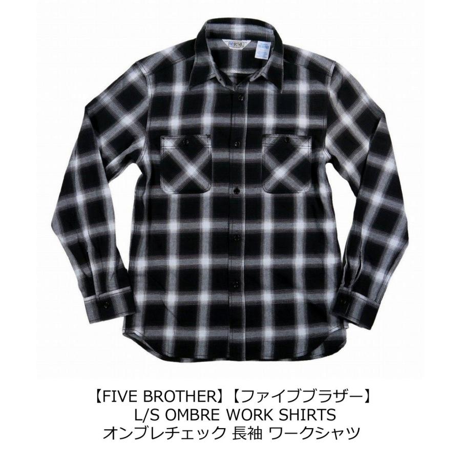 u*t様 FIVE BROTHER チェック柄長袖シャツ 15-W 15½ FIVE