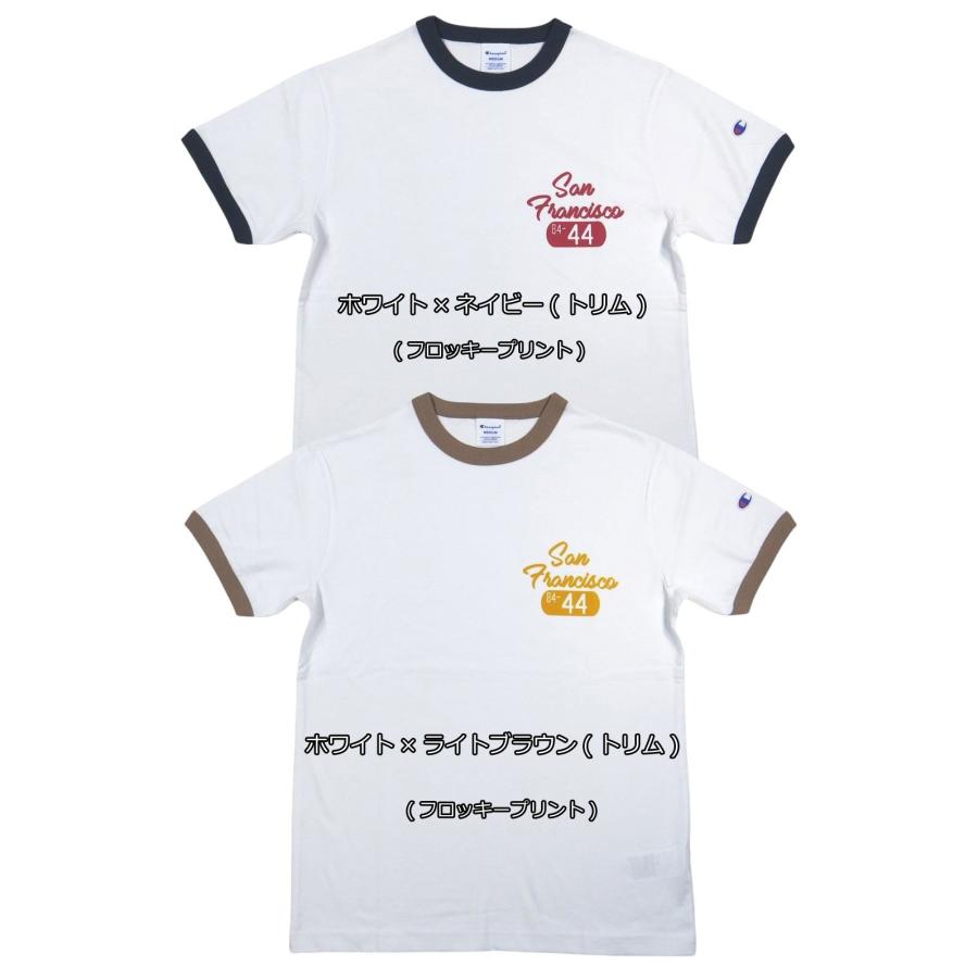 Champion（チャンピオン） トリコロールタグ フロッキープリント 半袖