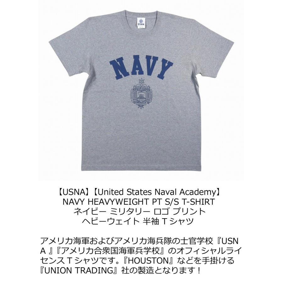 HOUSTON（ヒューストン） USNA NAVY ミリタリー ロゴ プリント 