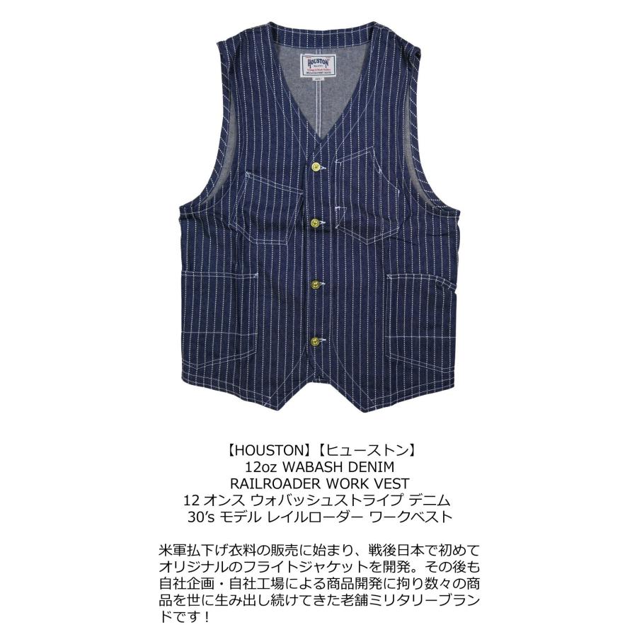HOUSTON（ヒューストン） 12oz ウォバッシュストライプ デニム 30's