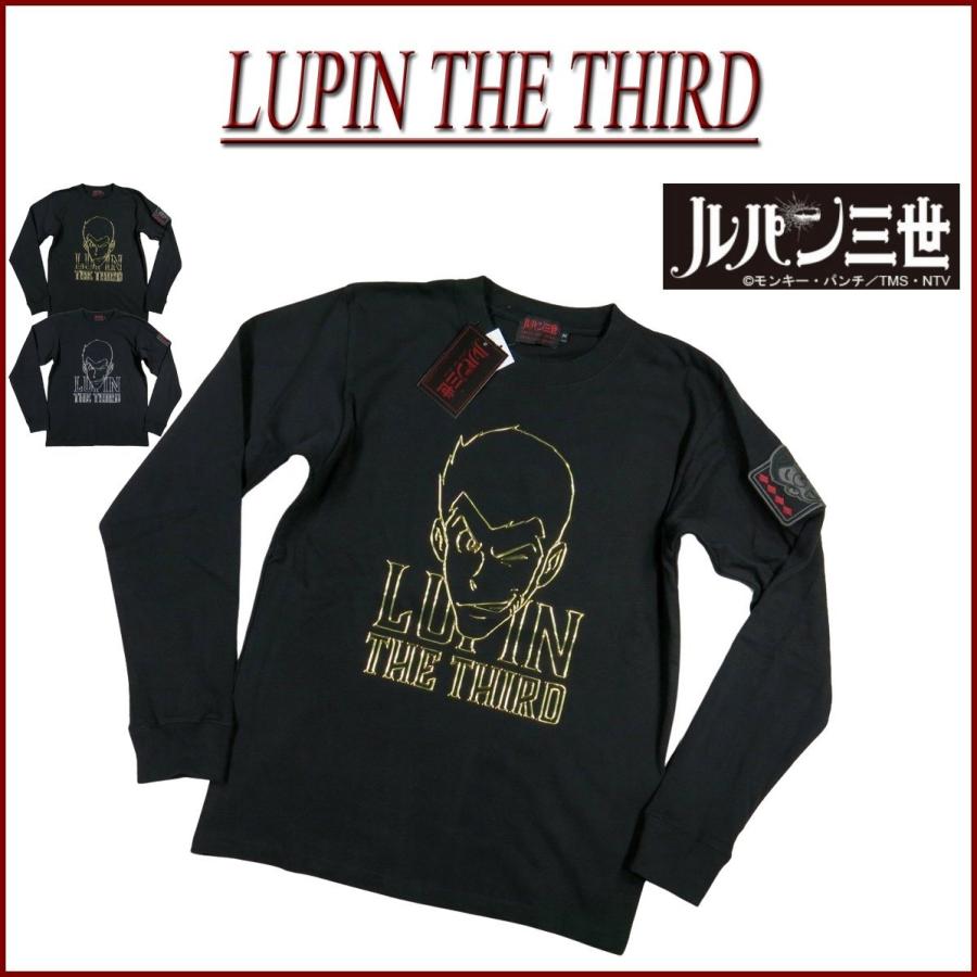 LUPIN THE THIRD ルパン三世 ロゴ エンボス加工 ロンT LU3B-2007｜jtwoshop