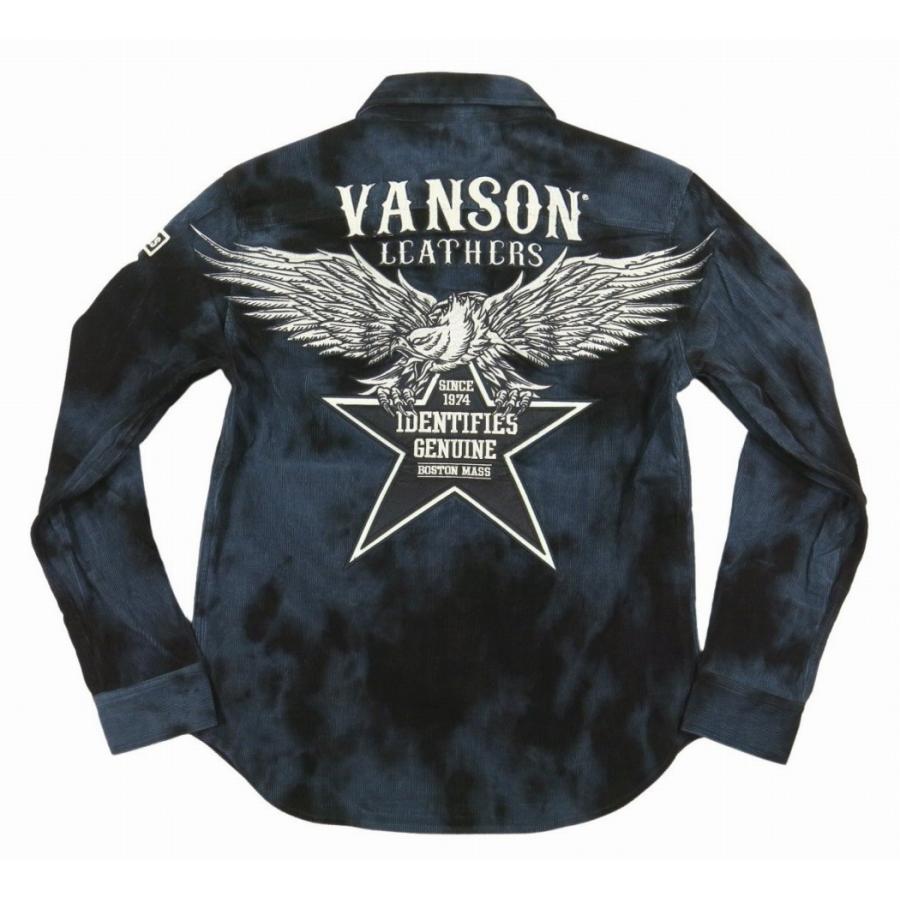 VANSON（バンソン） アメリカンイーグルワンスター刺繍 タイダイ柄