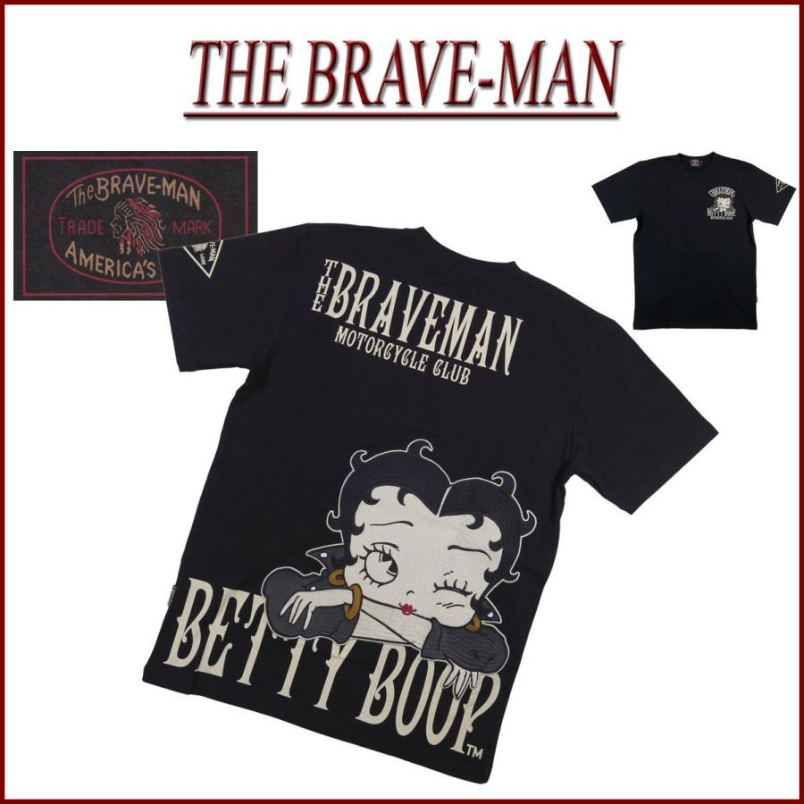 THE BRAVE-MAN × BETTY BOOP ザ・ブレイブマン × ベティ・ブープ コラボ ストレッチコットン 半袖 Tシャツ BBB-2218｜jtwoshop