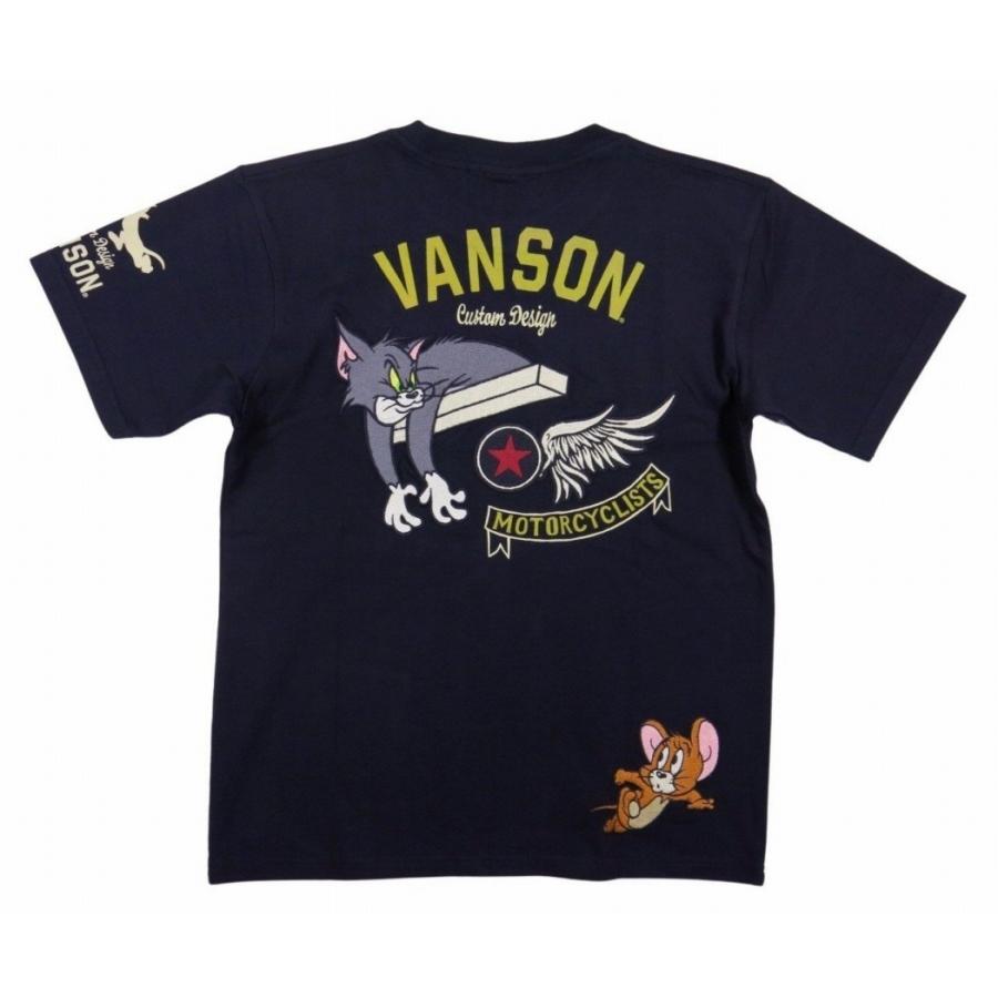 き*味様 VANSON×TOM&JERRY コラボシャツ　刺繍 VANSON（バンソン） × TOM & JERRY トムとジェリー コラボ フライング