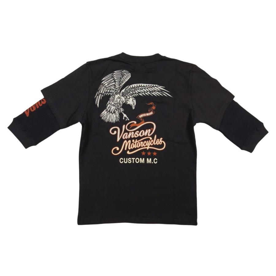 VANSON（バンソン） アメリカンイーグル刺繍 サーマル フェイク