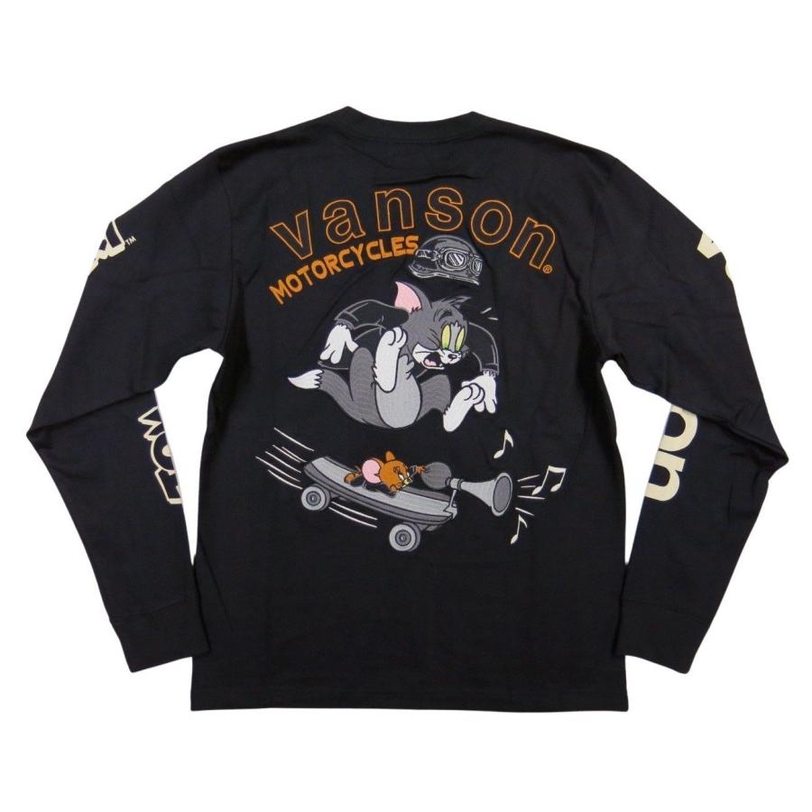 VANSON（バンソン） × TOM & JERRY コラボ トムとジェリー刺繍 ロンT