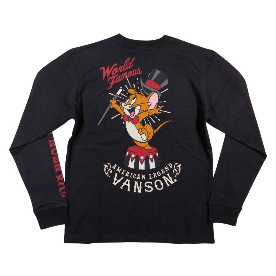 VANSON（バンソン） × TOM & JERRY コラボ トムとジェリー刺繍 ロンT