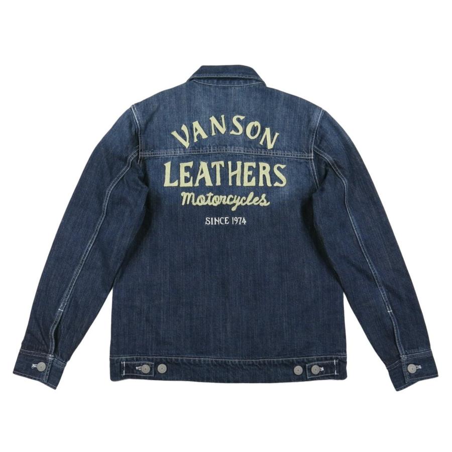 VANSON（バンソン） チェーン刺繍 ワッペン付 デニムジャケット NVSL