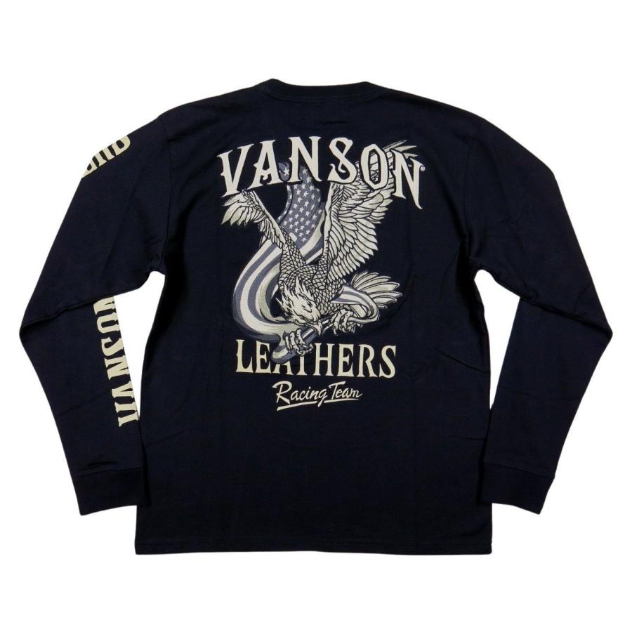 VANSON バンソン アメリカンイーグル刺繍 ロンT NVLT-2311｜jtwoshop｜06