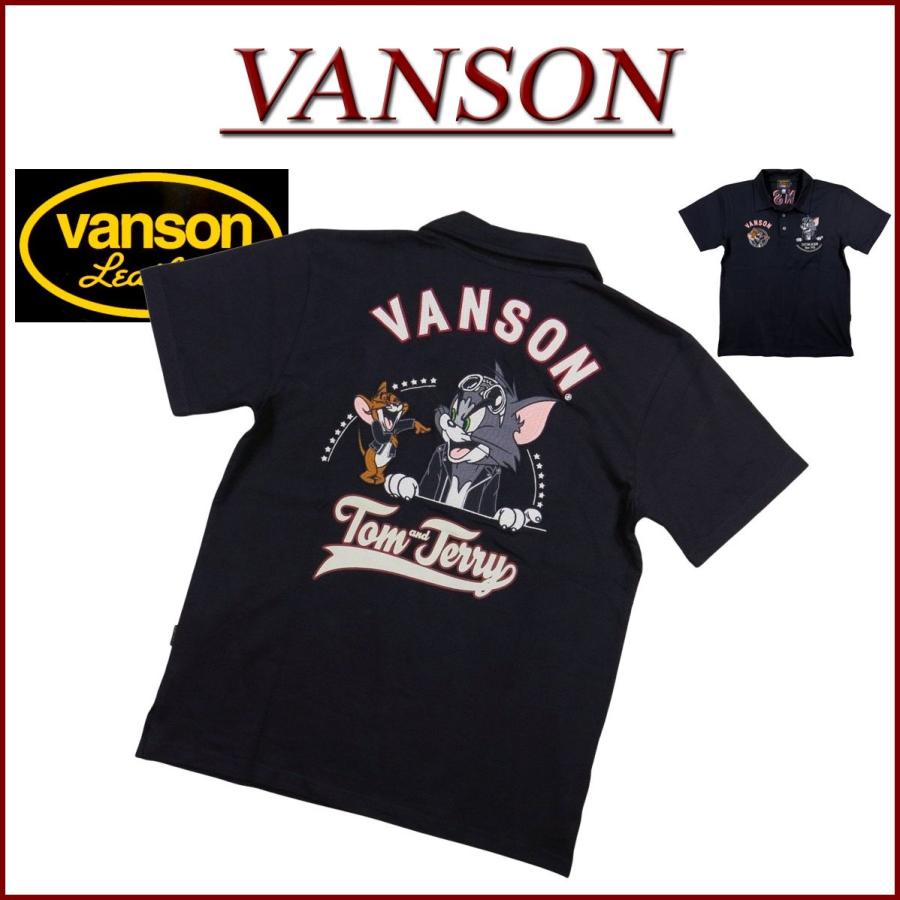 VANSON（バンソン） × TOM & JERRY トムとジェリー コラボ 刺繍 半袖