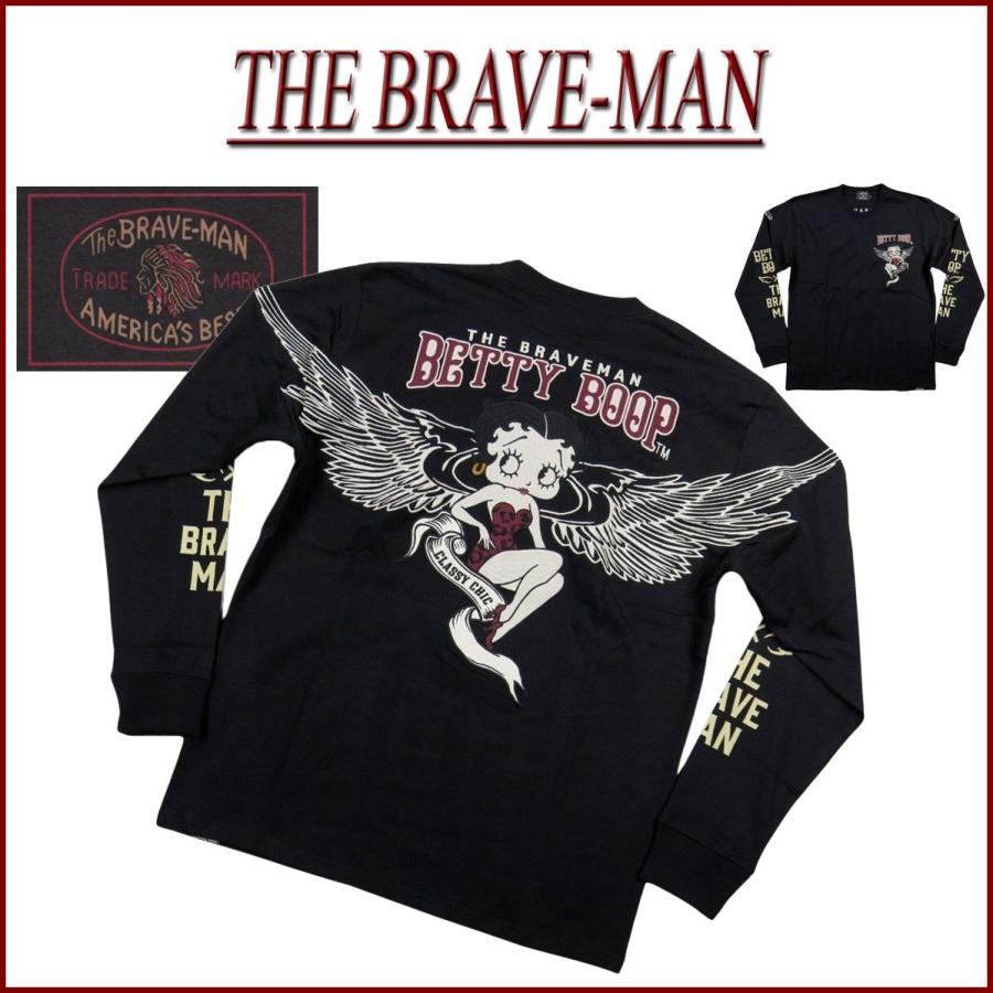 THE BRAVEMAN ブレイブマン ベティブープ ベティー コラボ ロング Tシャツ ロンT メンズ BBB-2443 送料無料 THE BRAVE-MAN × BETTY BOOP ザ・ブレイブマン ベティ・ブープ コラボ