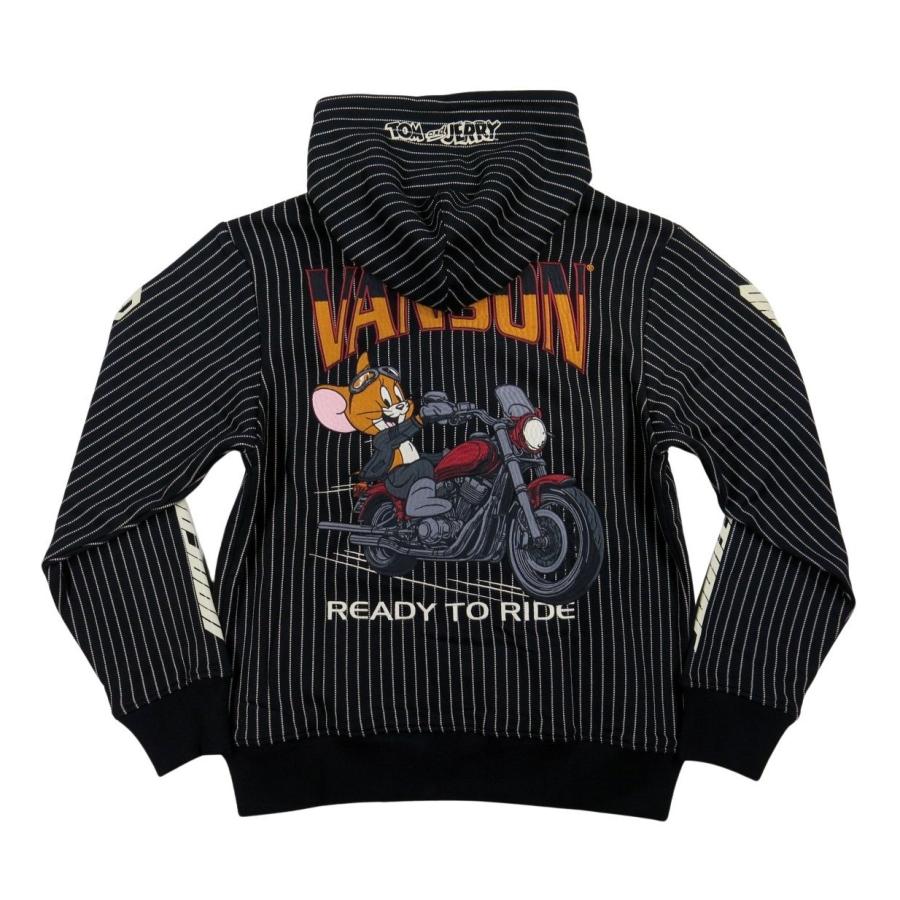 【新品】VANSON バンソン トムとジェリー 刺繍 天竺 ZIP パーカー VANSON（バンソン） × TOM & JERRY トムとジェリー コラボ 刺繍