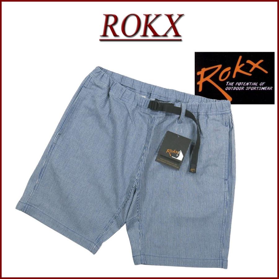 ROKX（ロックス） DENIM ROKX SHORT ヒッコリーストライプ デニム ショートパンツ クライミングパンツ RXMS243014 ...