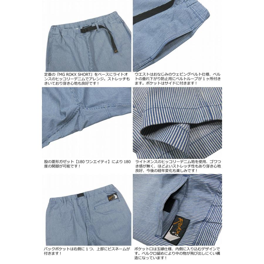 ROKX（ロックス） DENIM ROKX SHORT ヒッコリーストライプ デニム
