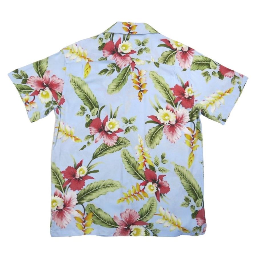 ハイビスカス 花柄 半袖 レーヨン100% アロハシャツ メンズ : JTWO