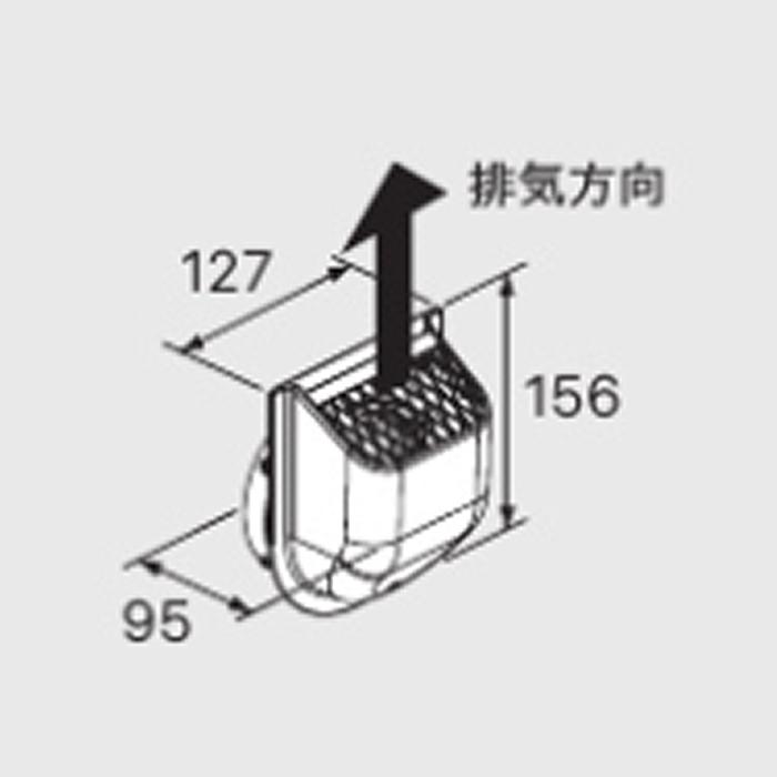 ガス給湯器オプション　排気カバーC129　ノーリツ（Noritz）　給湯器関連部材　排気カバー　0709860 | ノーリツ