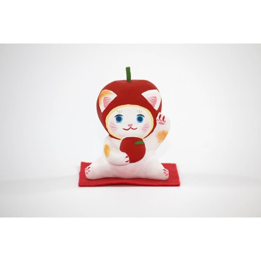 土人形 焼物 招き猫 置物 ご当地 島根の招き猫工房 フルーツ招き猫