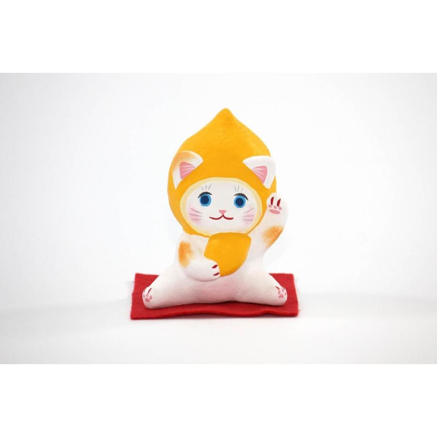 土人形 焼物 招き猫 置物 ご当地 島根の招き猫工房 フルーツ招き猫