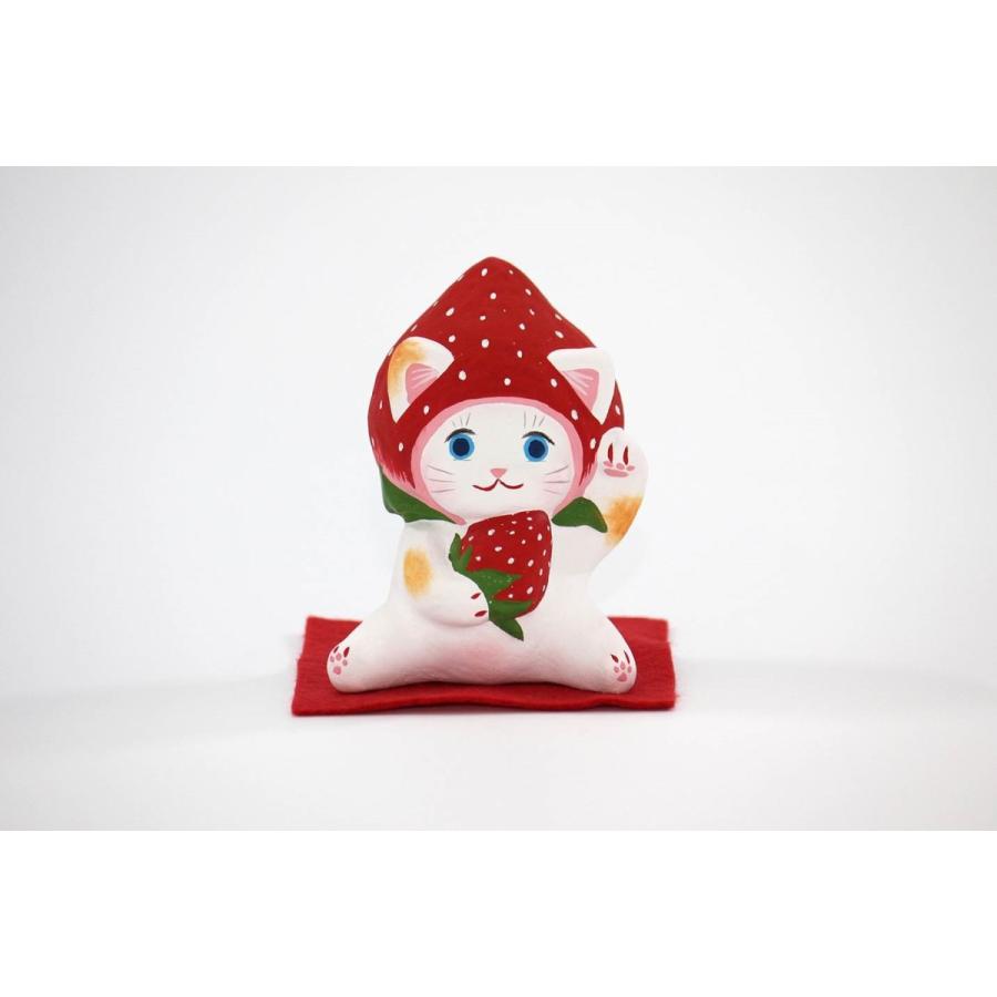 土人形 焼物 招き猫 置物 ご当地 島根の招き猫工房 フルーツ招き猫