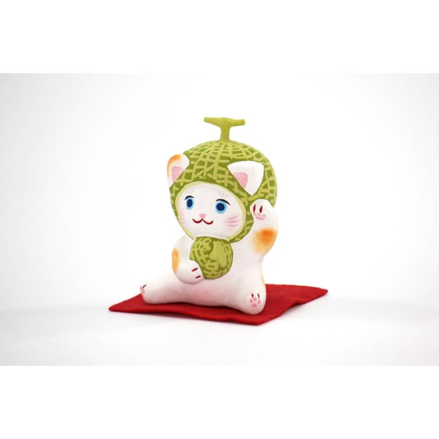 土人形 焼物 招き猫 置物 ご当地 島根の招き猫工房 フルーツ招き猫