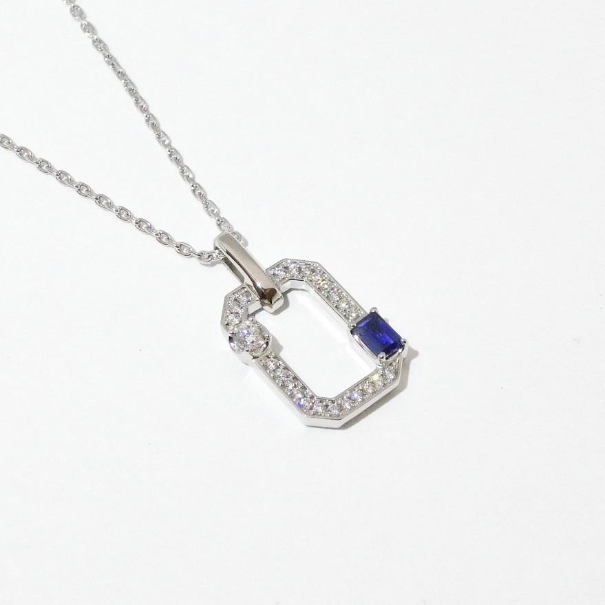 アクセサリー プレゼント プラチナ サファイヤ ダイヤモンド 【高島屋限定】 PTサファイヤダイヤモンドネックレス TAKADA 高田宝飾店 Pay-EAN3 |  | 03