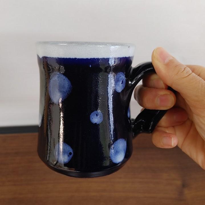 陶器 ペア マグカップ ギフト ご当地 山本 将之 水玉マグカップ2 陶器 ペア マグカップ ギフト ご当地 山本 将之 水玉マグカップ2