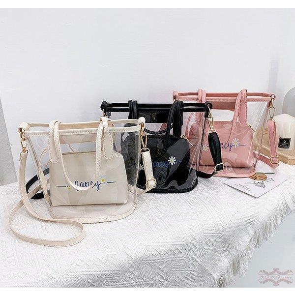 予約中 クリアバッグ ショルダー 透明 ポーチ付き トートバッグ ハンドバッグ 斜めがけバッグ 透明バッグ プールバッグ Pvc ビニールバッグ 大容量 おしゃれ 3way Simbcity Net