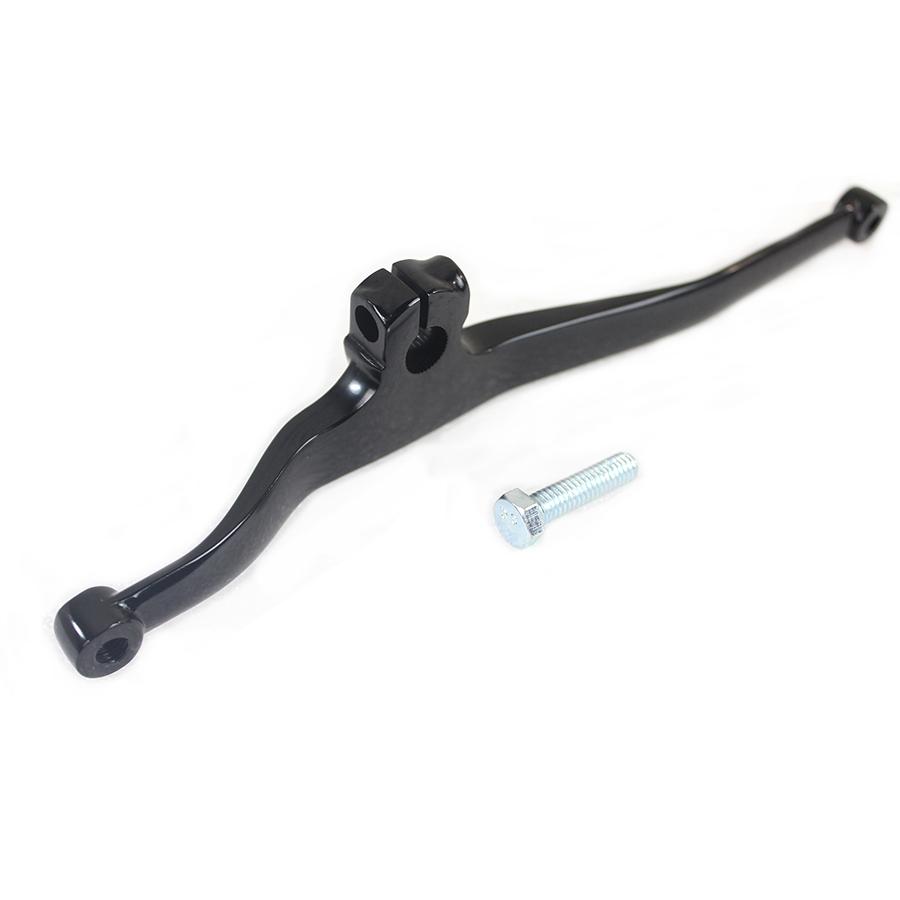 ヒール トゥ シフター レバー 鍛造 アルミニウム製 銀 黒 ブラック 仕上げ Heel Toe Shifter Lever Black FXD models with mid-controls ハーレーの画像