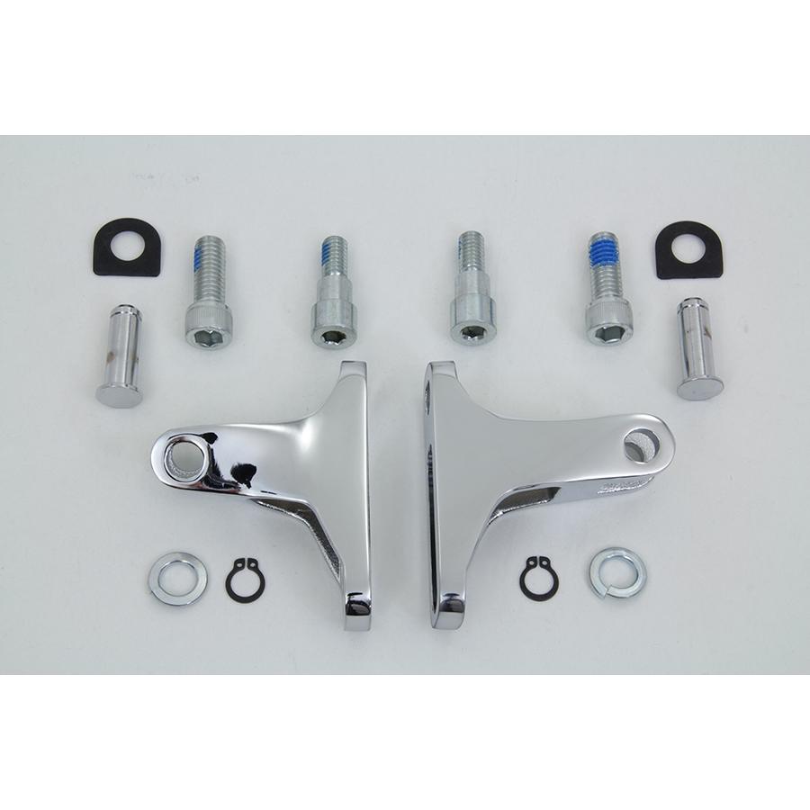 クローム リア パッセンジャー ミニ ボード マウント キット 内側 後方 ライダー フットサポート Rear Passenger Mini Footboard Mount Kit 50500403 ハーレーの画像