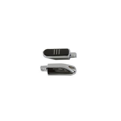 オス エンド マウント フット ペグセット クローム スピードライン ペグ ラバー インサート 2個セット Chrome Footpeg Set with Rubber Inlay 50211-04 ハーレーの画像