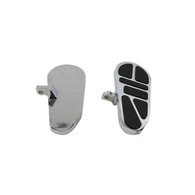 クローム ビレット ミニ フット ボード セット 滑り止め オス ペグ マウント Mini Passenger Footboard Set peg mounts that accept male pegs ハーレーの画像