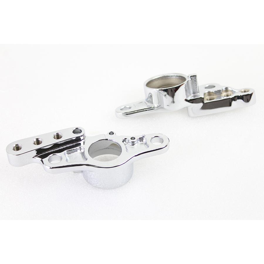 リア フレーム フォーク ブラケット セット クローム仕上げ 左右両方 サイドブラケット Rear Frame Fork Bracket Set Chrome FLT 2007-2008 50588-07 ハーレーの画像