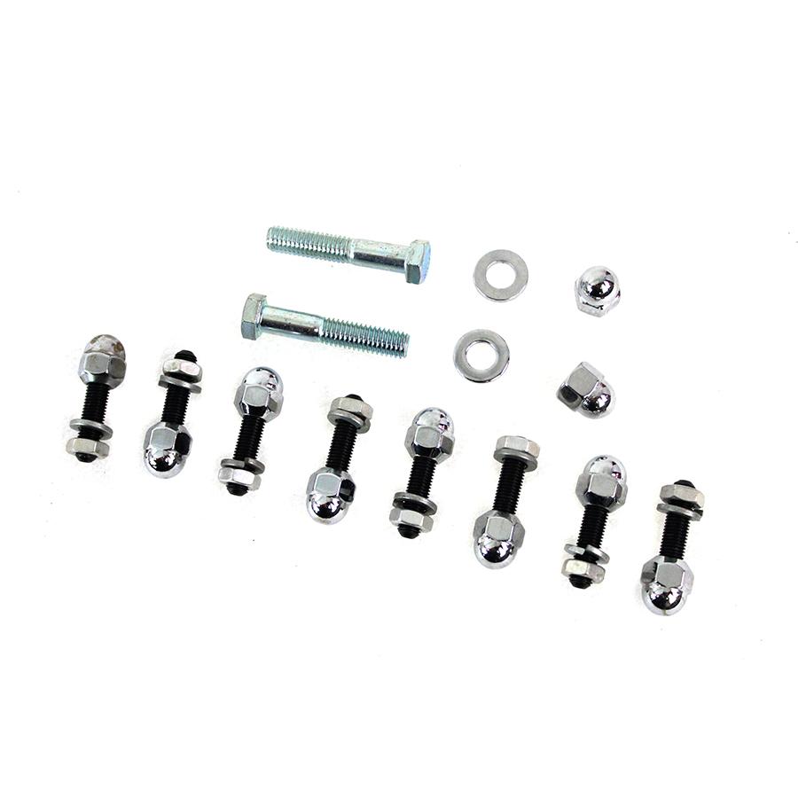 リア フェンダー ストラット アコーン タイプ ボルト ナット Rear Fender Strut Acorn Type Bolt Kit FL 1958-1980 ハーレーの画像