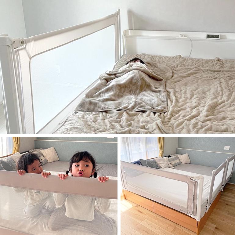 popomi ベッドガード ベッドフェンス メッシュ サイドガード 赤ちゃん  