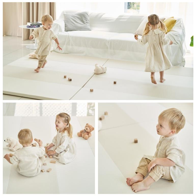 ベビーサークル Caraz マット付 ドア付 折りたたみ 120×160cm ベビーゲート プレイマット ベビーフェンス 扉付き ベビーサークル Caraz